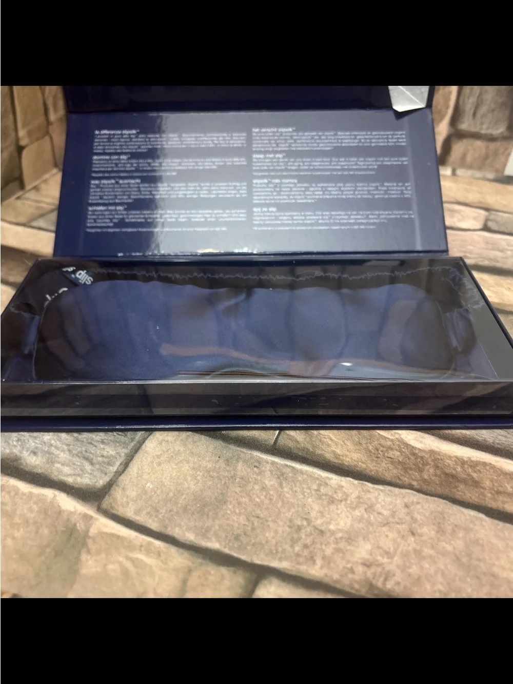 NIB Slip Pure Silk Sleep Mask in a navy blue